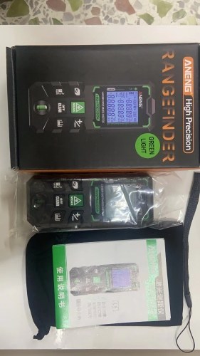 ANENG G120 Smart High-Precision Laser Rangefinder Green Laser Distance Meter 30 Set of Data Storage Autonomous Calibration Multi-function Tool 