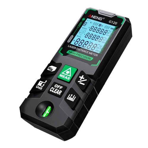 ANENG G120 Smart High-Precision Laser Rangefinder Green Laser Distance Meter 30 Set of Data Storage Autonomous Calibration Multi-function Tool 