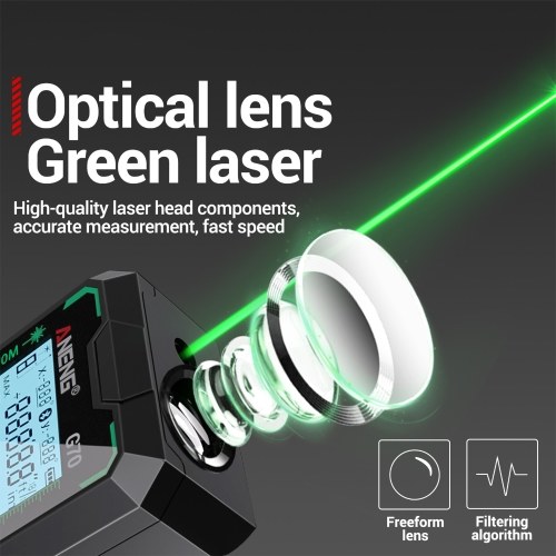 ANENG G70 Smart High-Precision Laser Rangefinder Green Laser Distance Meter 30 Set of Data Storage Autonomous Calibration Multi-function Tool 