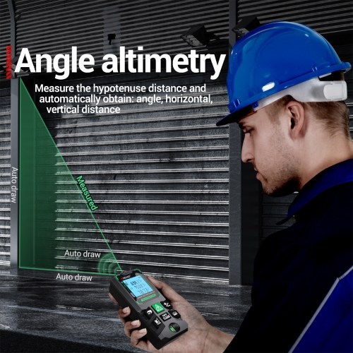 ANENG G70 Smart High-Precision Laser Rangefinder Green Laser Distance Meter 30 Set of Data Storage Autonomous Calibration Multi-function Tool 