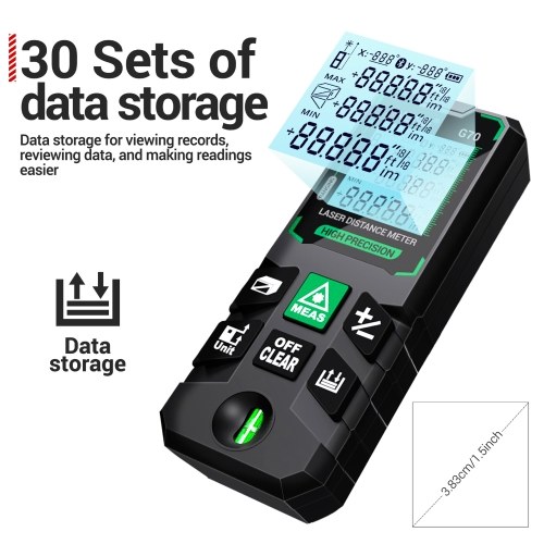 ANENG G70 Smart High-Precision Laser Rangefinder Green Laser Distance Meter 30 Set of Data Storage Autonomous Calibration Multi-function Tool 