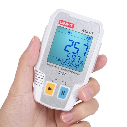 BT Temperature Humidity Data Logger Smart Thermometer Hygrometer 64000 Measurement Data Storage High-precision Sound and Light Alarm IP54 Waterproof Temperature Humidity Sensor 