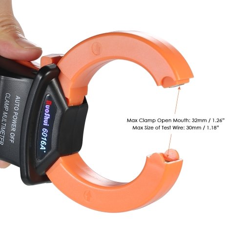 

RuoShui 1999 Counts Handheld Digital Clamp Meter Multimeter AC/DC Voltage AC Current Portable LCD Display Auto-ranging Continuity Test Temperature Resistance Diode Tester