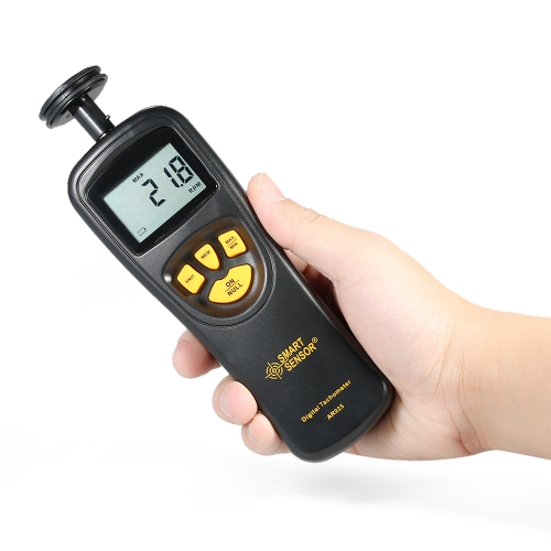 

SMART SENSOR Handheld Contact LCD Цифровой тахометр Спидометр Tach Meter Wide Measureing Rang 0.5 ~ 19999 RPM