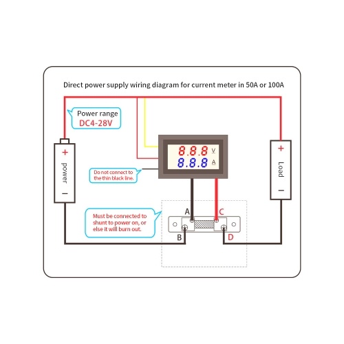 

Светодиодный DC0 ~ 100V 10A Цифровой вольтметр Амперметр Красный / Синий Двухцветный дисплей Напряжение и амперметр Вольт Amp Gauge Panel