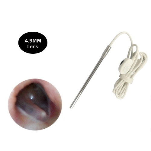 

Silver USB Port Ear and Nose Endoscope 4.9mm Visual Lens Mini Camera DDES01 Earpick Otoscope Endoscope Borescope for PC Windows