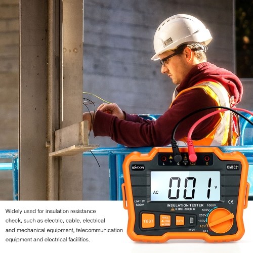 KKmoon OM8021 Тестер сопротивления изоляции DCV ACV Meter