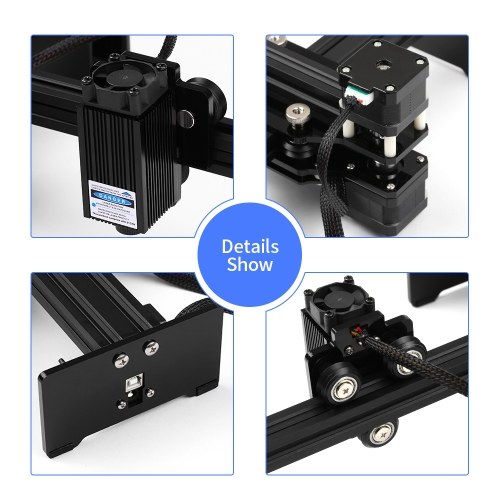 

1600mw Desktop USB Laser Engraver Portable Engraving Carving Machine Mini Carver DIY Laser Logo Mark Printer with Protective Glasses Working Area 170mm*200mm