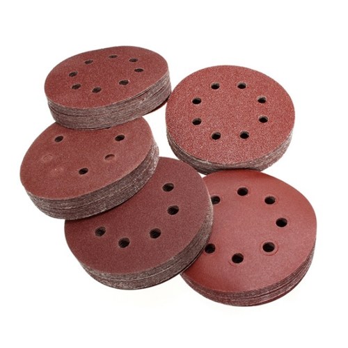 

100 PCS 125mm Hook Loop Sandpaper with 8 Hole Sand Pads Set 60-1000 Grit Sander Disc Abrasives Tools for Polish Machine
