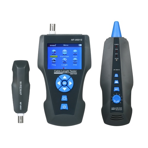Telephone Wire Tracker Electrical Line Finding Testing Cable Tester Handheld Line Finder Cable Detector Wire Measuring Instrument for Network Maintenance Collation For RJ45 RJ11 BNC Metal Cable PING/POE