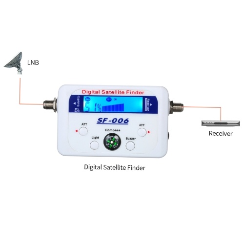 

Digital Satellite Finder Satellite Signal Meter Mini Digital Satellite Signal Finder Meter with LCD Display Digital Satfinder with Compass