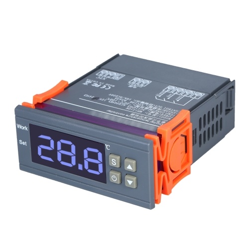 Digital Temperature Controller Smart LED Digital Display Thermostat Heating Cooling Temperature Calibration Control 12V -20~100℃ Temperature Range