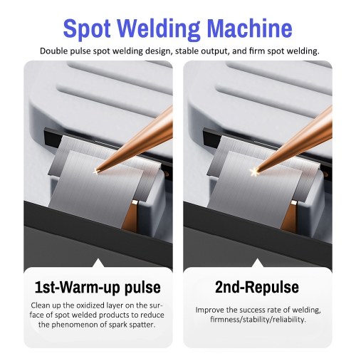 Portable Spot Welding Machine Multifunctional Spot Welder Auto/Manual Switchable Spot Welding Machine Intelligent Integrated Spot Welder 