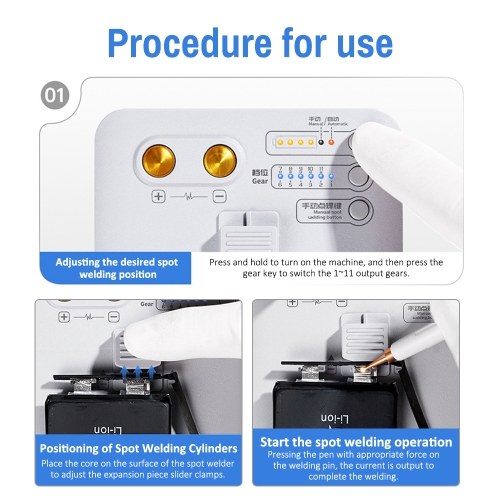 Portable Spot Welding Machine Multifunctional Spot Welder Auto/Manual Switchable Spot Welding Machine Intelligent Integrated Spot Welder 
