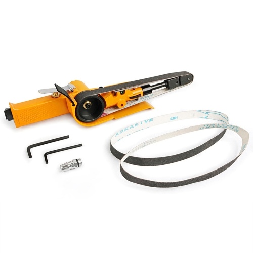 Multifunctional Pneumatic Sanding Machine Grinding Machine Belt Grinder Derusting Deburring Polishing Machine Belt Sander  (Type B)  20mm * 520mm 