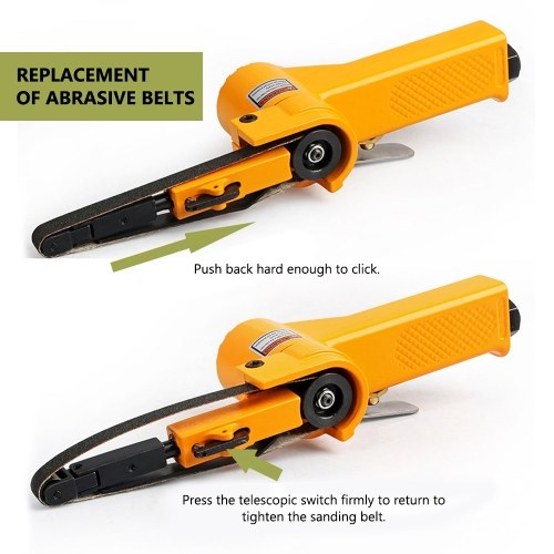Multifunctional Pneumatic Sanding Machine Grinding Machine Belt Grinder Derusting Deburring Polishing Machine Belt Sander  (Type B)  20mm * 520mm 