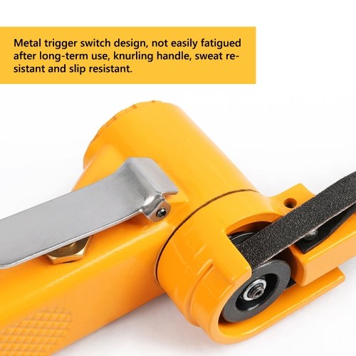 Multifunctional Pneumatic Sanding Machine Grinding Machine Belt Grinder Derusting Deburring Polishing Machine Belt Sander  (Type B)  20mm * 520mm 