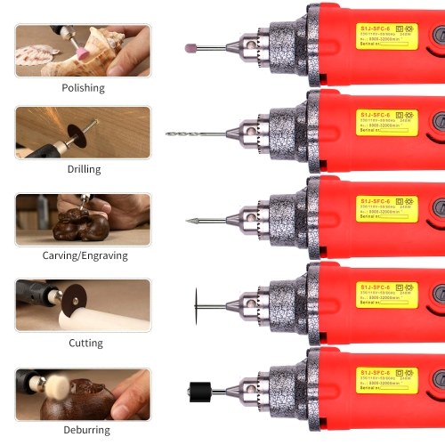 

110V 240W Rotary Tool Kit Variable Speed with Flex Shaft Angle Grinder Tool 103 Accessories Multifunction Electric Rotary Drill Sander Cutting Polishing Tool Set 1