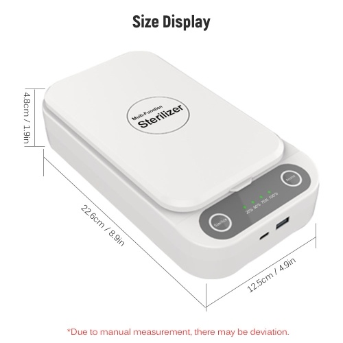 

Multi-Function Cleaner Device UV Light Cleaning Purification Box Portable Cleaner Case with USB Port Type-C Interface for Mobile Phone Jewelry Watches