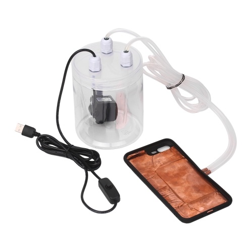 

Phone Cooler Mobile Phone Radiator Water-cooled Cooling Device Liquid-cooled Mobile Phone Case DIY Heat Dissipation Cooler Compatible with iPhone 7/8 plus
