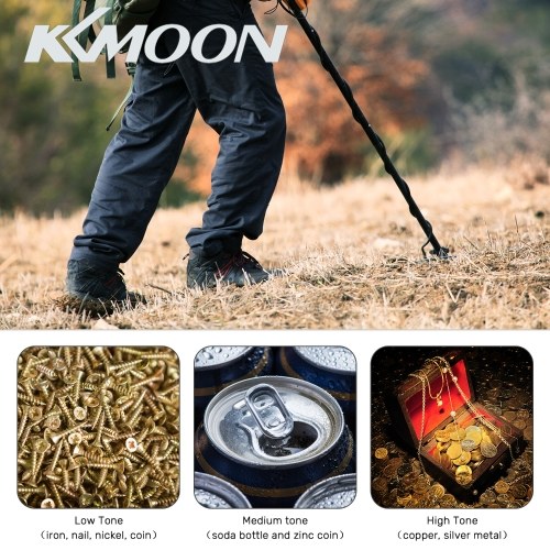 KKMOON MD810 Portable Easy Installation Underground Metal Detector High Sensitivity Jewelry Treasure Gold Metal Detecting Tool Finder with LCD Large Screen Display for Adults and Kids