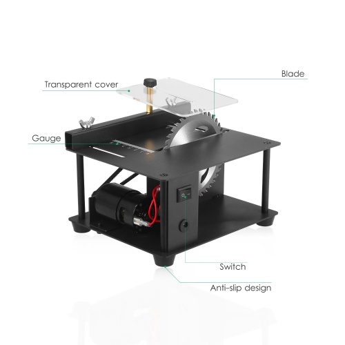 

Multi-Functional Table Saw Mini Desktop Saw Cutter Electric Cutting Machine with Saw Blade Adjustable-Speed 35MM Cutting Depth for Wood Plastic Acrylic Cutting