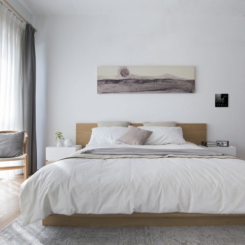 

Home Programmable Thermostat WiFi Smart Touchscreen Thermostat 2 Pipe Air Conditioner Controller 2 Wire Line Voltage Thermostat 95~240V with App and Voice Control for Heating and Cooling