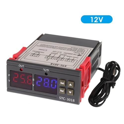 STC-3018 Digital Temperature Controller Intelligent NTC Sensor Temp Control Thermostat for Freezer Fridge Hatching