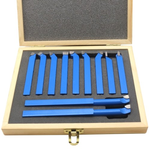 

11pcs Metal Carbide Welding CNC Lathe Tools Carbide Brazed Tipped Cutter Tool Bit Cutting Kit 8mm 10mm Optional