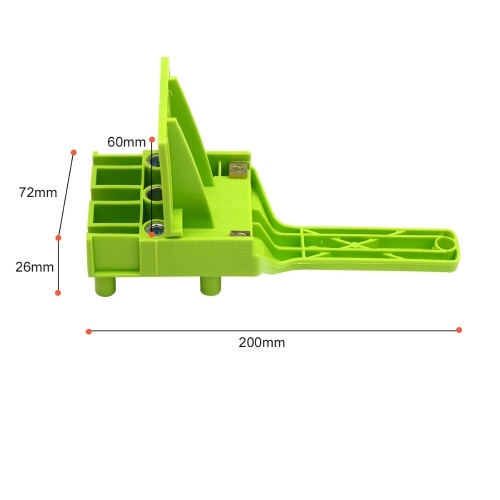 

Quick Wood Doweling Jig ABS Plastic Handheld Pocket Hole Jig Fit 6/8/10mm Bit Hole Puncher For Carpentry Dowel Joints Drill Guide Metal Sleeve Green