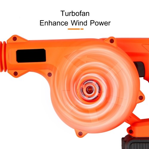 

Cordless Leaf Blower 21V 6.0A Lithium 2 in 1 Sweeper and Vacuum Electric Air Blower Computer Cleaner Garden Power TooL Kit with Suction Hose