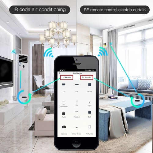 

WIFI IR RF Remote Универсальный контроллер Голосовое управление Интеллектуальный универсальный пульт дистанционного управления для дома, совместимый с Tuya Alexa Google Home