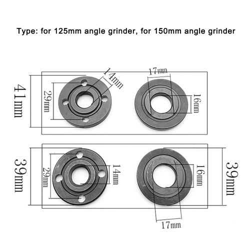 

A Pair of Iron Platen Inner Flange Outer Lock Nut Set Angle Grinder Replacement Accessory Kit 3 Optional