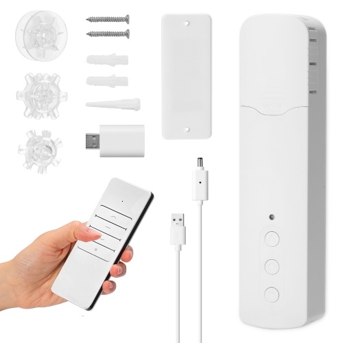 

TM616EGB Tuya WiFi Перезаряжаемый Интеллектуальный двигатель для штор с бусинами Интеллектуальный дом с конвертером WiFi Мобильный телефон Управление приложением Голосовое управление Тихо Совместимость с Alexa Google Home