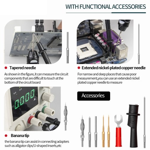 ANENG A3007 Pen Multimeter 6000 Counts Digital Multimeter Meter Tester with LCD Display Backlight Flashlight NCV Auto-off Multiple Accessories for Voltage Current Resistance Capacitance Diode Continuity Test 