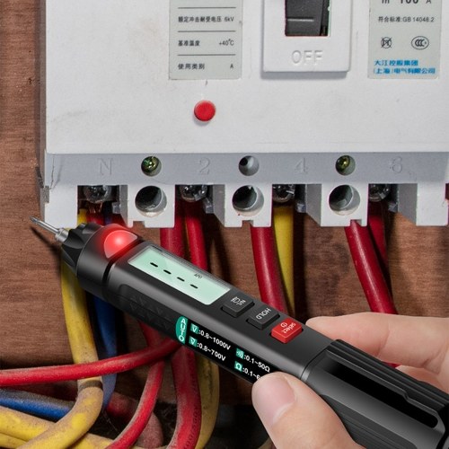 ANENG A3007 Pen Multimeter 6000 Counts Digital Multimeter Meter Tester with LCD Display Backlight Flashlight NCV Auto-off Multiple Accessories for Voltage Current Resistance Capacitance Diode Continuity Test 