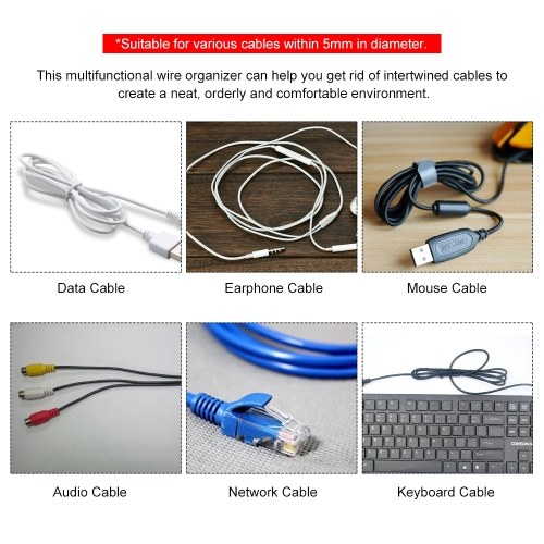 

KKmoon 1Pc Wire Organizer with Adhesive Tape Universal Cable Organizer Desktop Thread Holder for Fixing Cable 7-Position Wire Holder Tidying Tool for Wire Storage Grey