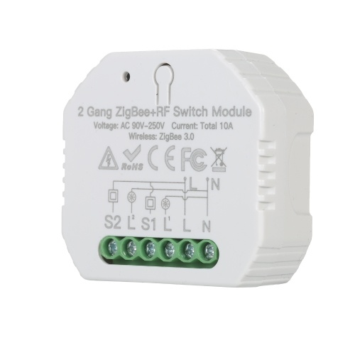 

KKmoon 2 Gang ZigBee & RF Switch Module Intelligent Household Switch Controller