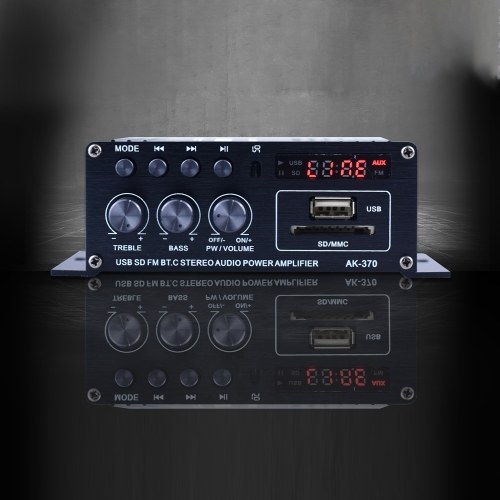 

AK370 Mini Audio Power Amplifier Portable Sound Amplifier Speaker Amp for Car and Home