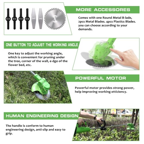

Portable Electric Lawn Mower Rechargeable Cordless Grass Trimmer Household Garden Home Trimming Machine