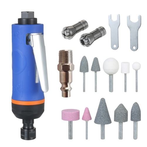 1/4 Inches High Speed Air Grinder 20000RPM Mini Air Die Grinder Kit Pneumatic Tools Set Polishing Grinder Polishing Machine Engraving Mill Air Mill