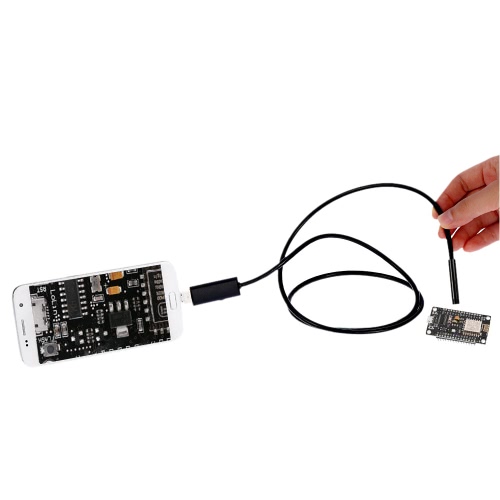 

KKmoon 5.5mm 1m 2 in 1 Micro USB Endoscope 6 LED Adjustable Brightness Waterproof Borescope Inspection Camera for Android Phones P