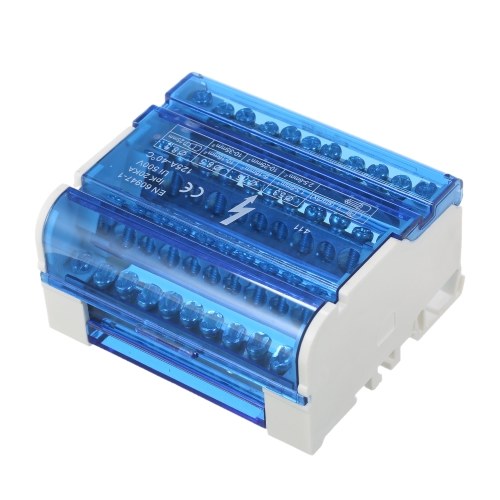 

Terminal Distribution Box Connection Box Junction Box with Cover Din Rail Terminal Block Line-divider Wire Terminal Block Guide Rail Type Installation
