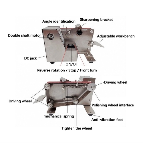 

180W Small Sanding Machine Belt Sander Household Electric Polishing Machine Desktop Sanding Tool Metal Wood Cutters Grinding Machine with 10 Sanding Belts