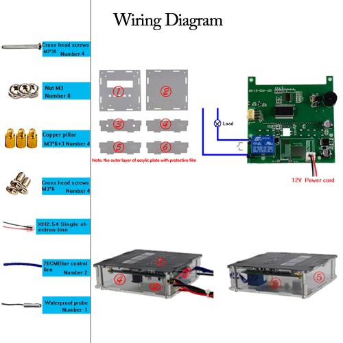 

DC12V High-accuracy Intelligent Digital Thermostat DIY Kit -50°C~110°C Temperature Controller Heating Cooling Control