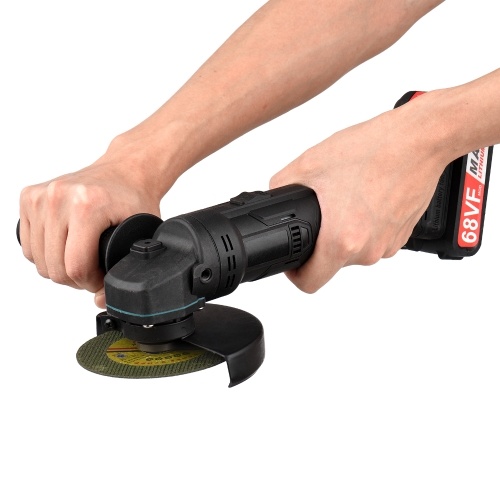

Battery-operated Electric Angle Grinder Portable Lithium Battery Grinder Machine Handheld Battery Grinder Tool with Li-ion Battery & Charger 2-Position Handle with Disc Charger & Carrying Case Kit for Metal Wood Cutting Grinding Polishing
