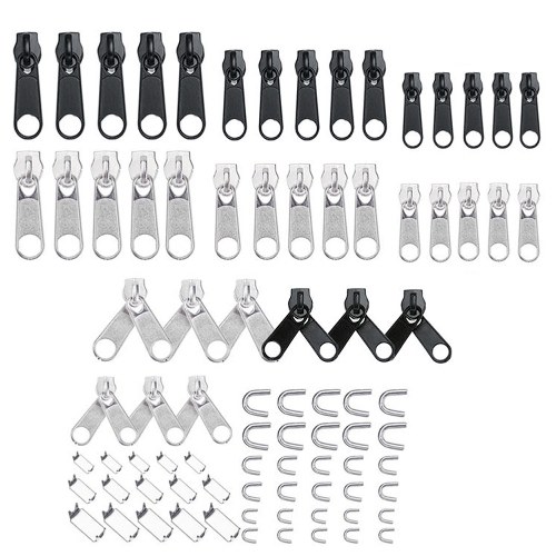 84PCS Zinc Alloy Zipper Repairs Replacement Kit Household Clothing Repairs Kit Travel Bag Tent Clothing Zipper Replacement Kit Zipper Kit