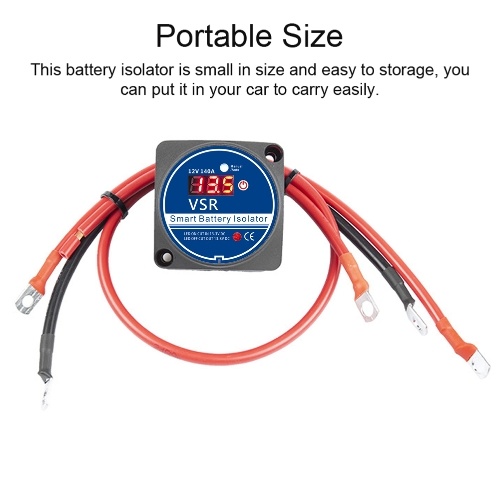 

12 V 140A Automotive Intelligent Dual Battery Isolator Voltage Sensitive Relay VSR Double Battery Automatic Recharging Relay Battery Isolator