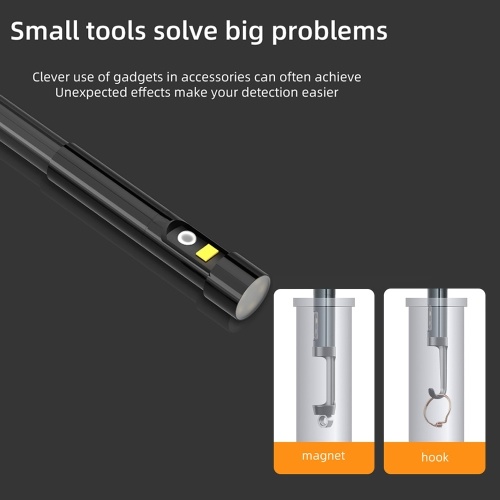 Dual Camera Endoscope with 7-inch IPS Color Screen Borescope with 6 LED Lights 1080P Photos Videos Snake Camera IP67 Waterproof 2 Million Pixels Inspection Camera with TF Card Slot 
