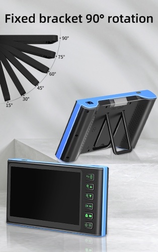 Dual Camera Endoscope with 7-inch IPS Color Screen Borescope with 6 LED Lights 1080P Photos Videos Snake Camera IP67 Waterproof 2 Million Pixels Inspection Camera with TF Card Slot 